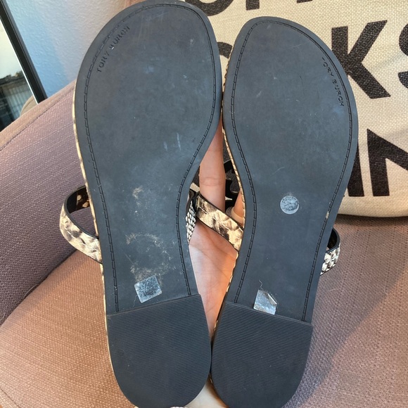 Tory Burch Miller Snakeskin Sandals 9.5 - Picture 7 of 9